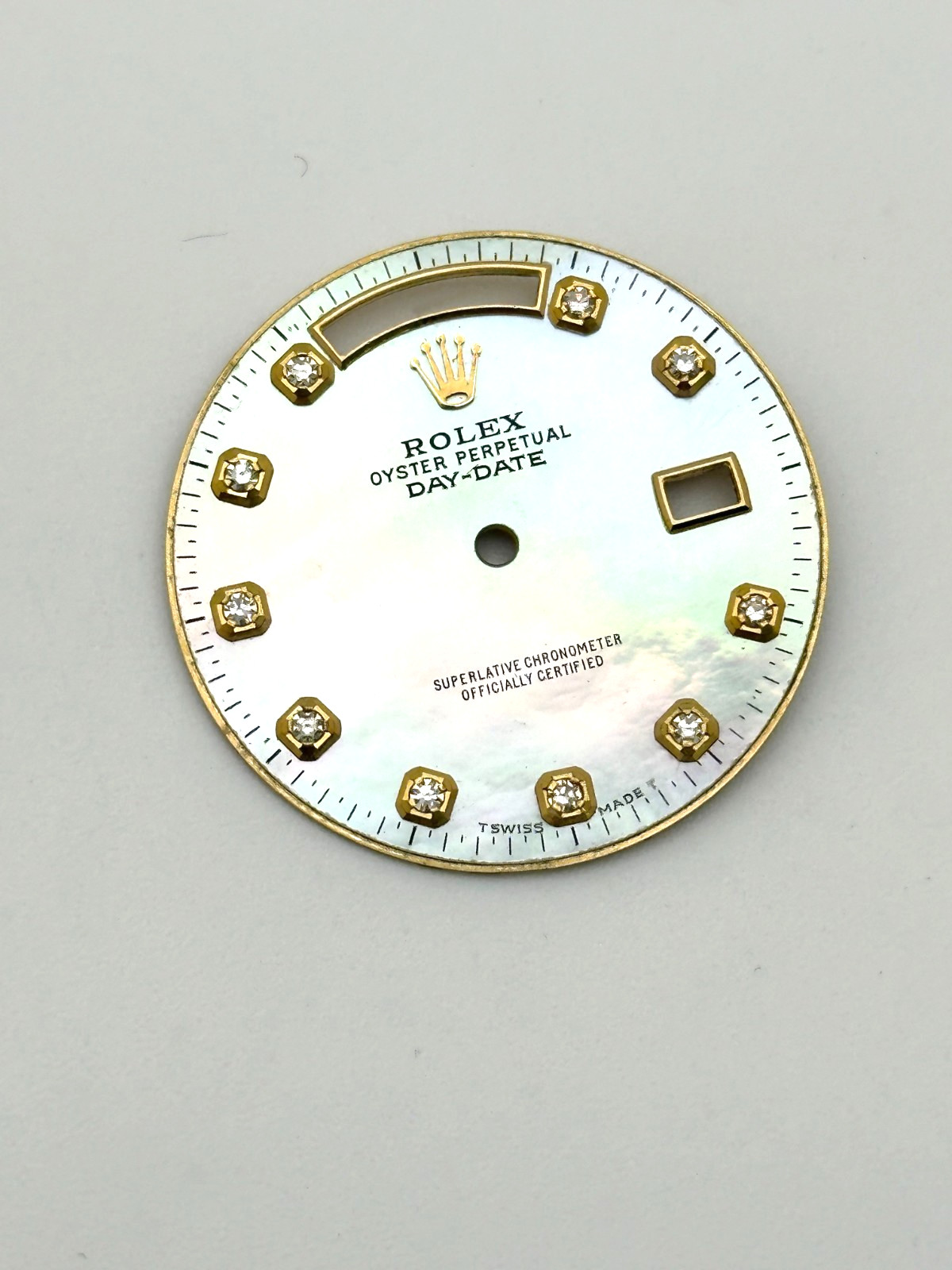 ROLEX Day Date White MOP Mother of Pearl Diamond Dial for 36mm