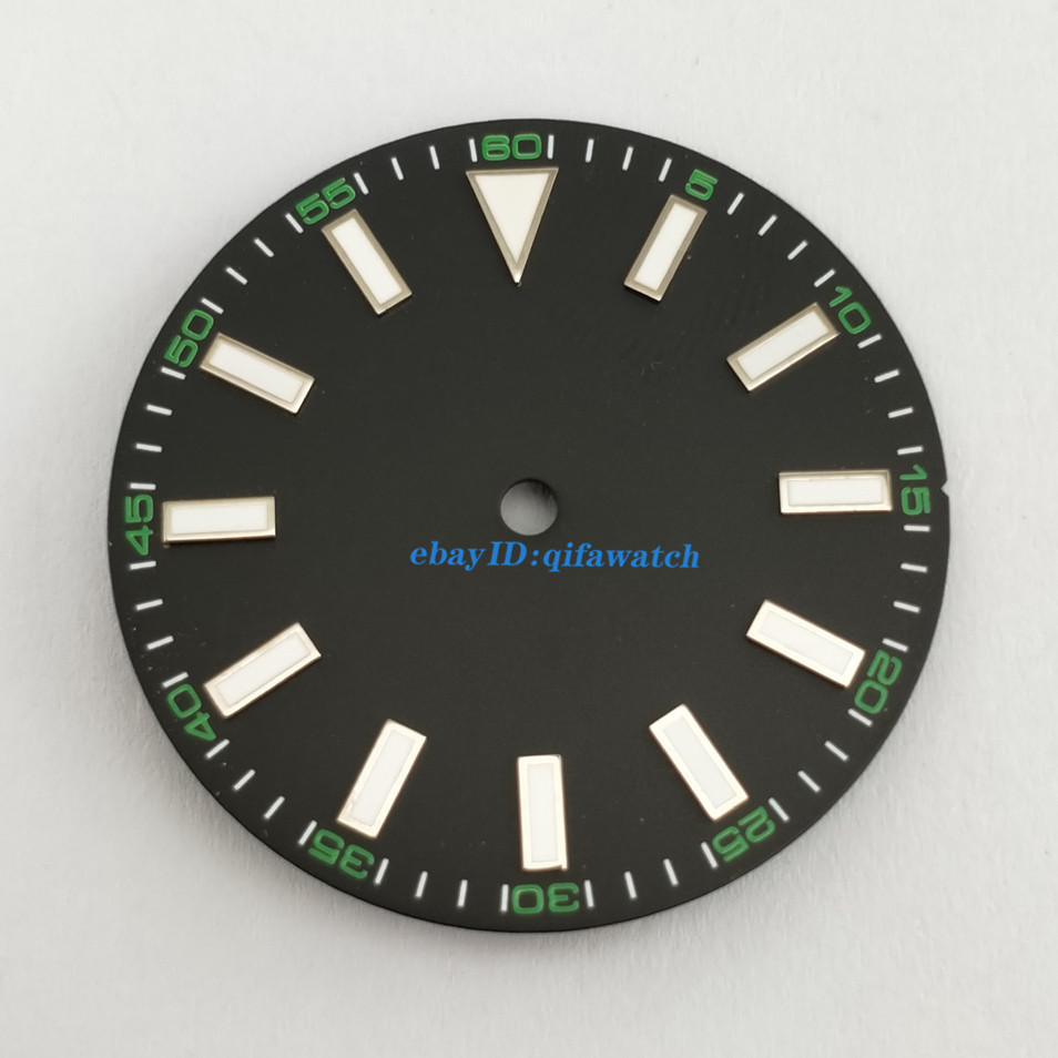 30.8mm Black Luminous Watch Dial Fit Miyota 8205 8215 821A DG2813 3804 movement
