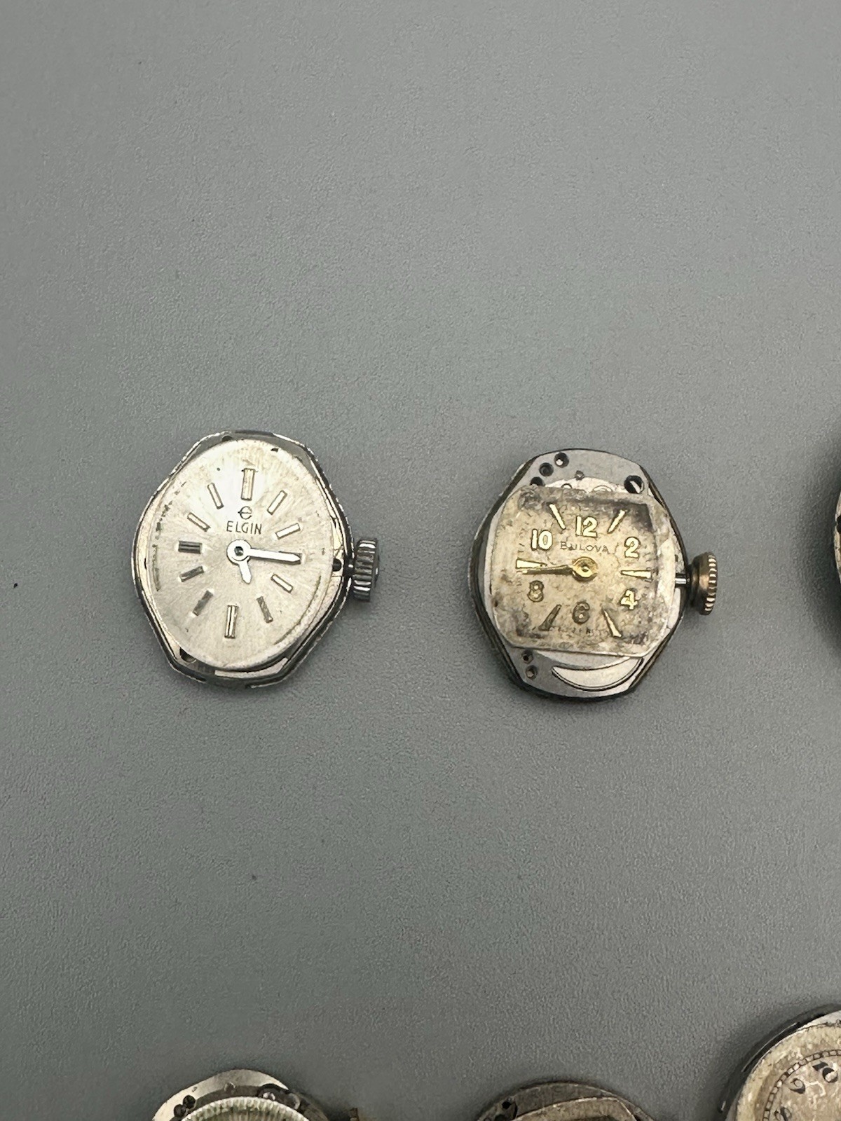 Lot of 22 Vintage Ladies Watch Movements For Parts Elgin Bulova Waltham Hamilton