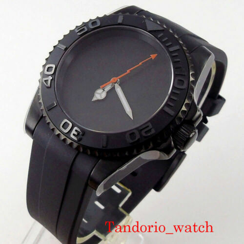 40mm Black PVD Sterile Dial Luminous Sapphire Glass NH35A Automatic Mens Watch
