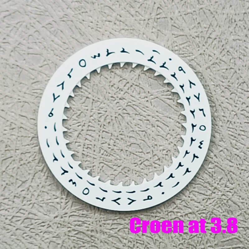 Arabic Date Disk Wheel Crown at 3/ 3.8 for NH35 Automatic Mechanical Movement