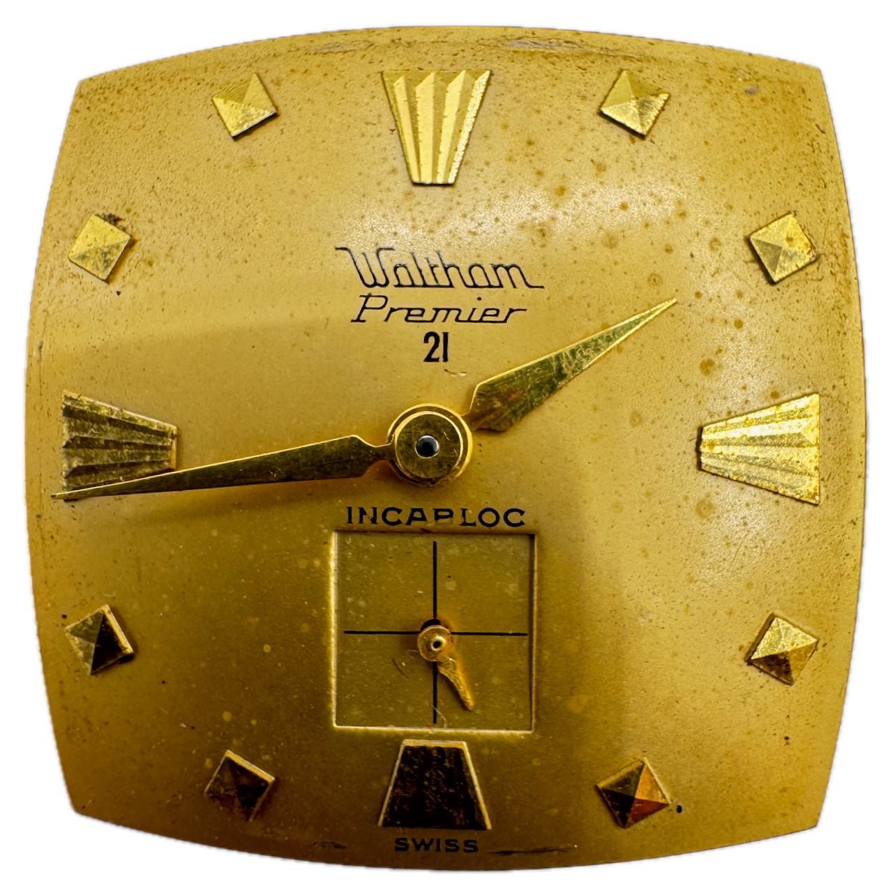 Vintage 24mm Waltham Premier Pyramid Mechanical Men’s Wristwatch Movement Swiss