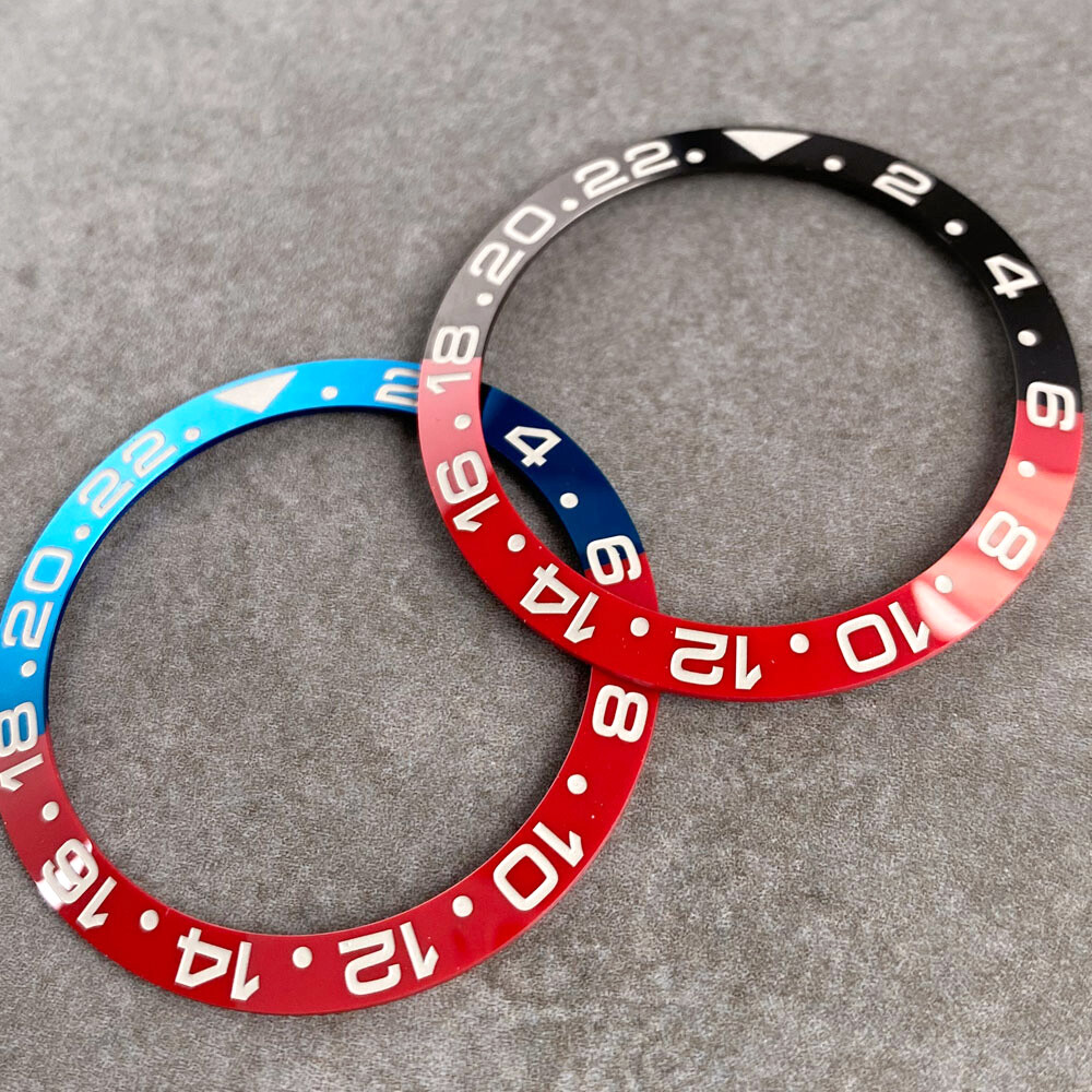 38mm Black Red Blue Ceramic Bezel Insert For 40mm SUB SKX 007 Mens Watch Bezel