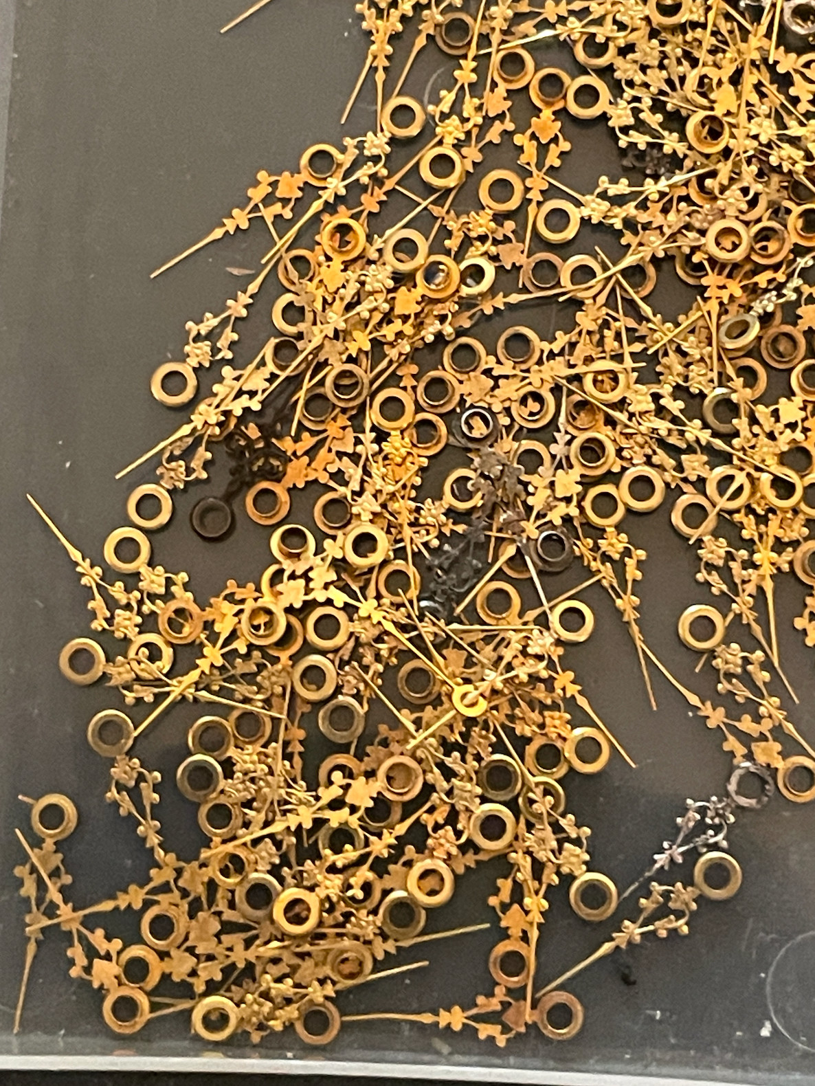 Huge Lot of Antique Pocket Watch Louis Fancy Hands Gold Parts