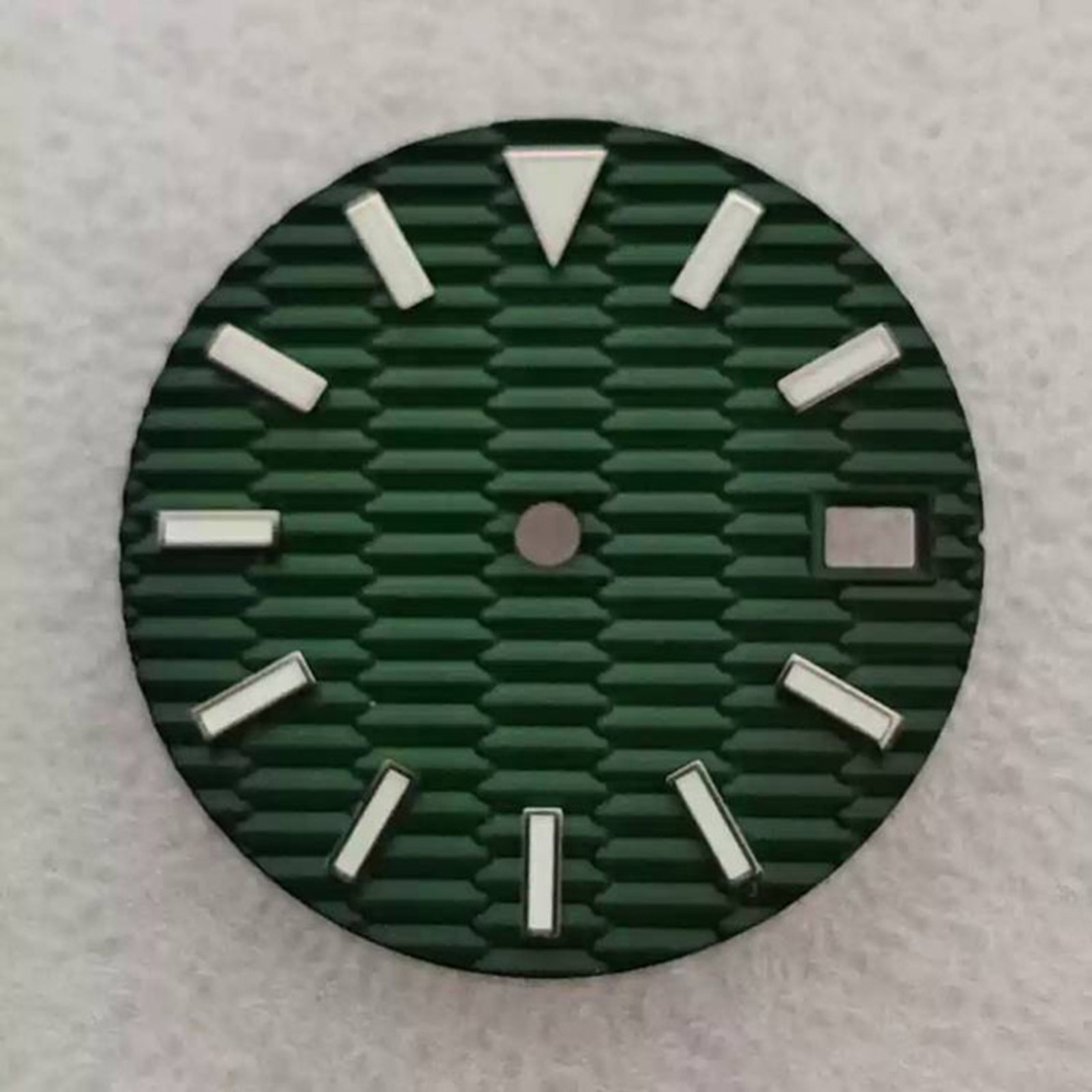 Watch Dial 28.5MM Blue-Green Luminous Mechanical Watch Case for NH35 Movement