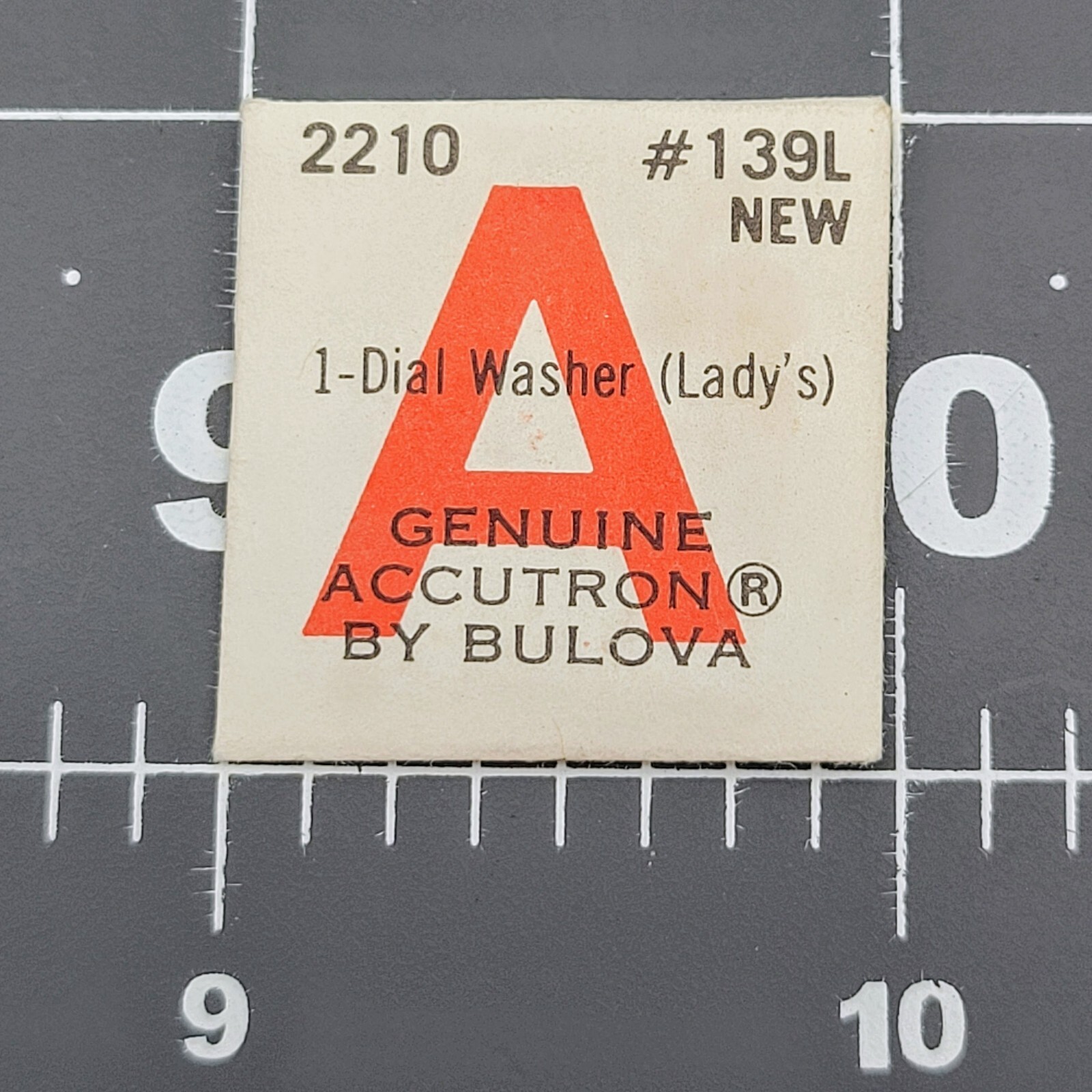 Genuine Accutron By Bulova 2210 Part #139L Original (1) Dial Washer Ladies NOS