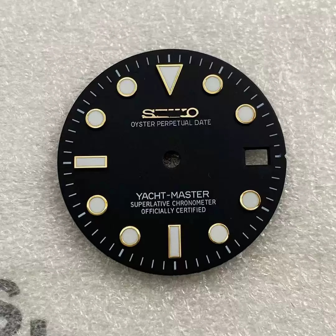 28.5mm Watch Dial Green Blue Luminous for Nh35 Nh36 Movement Watch Accessories