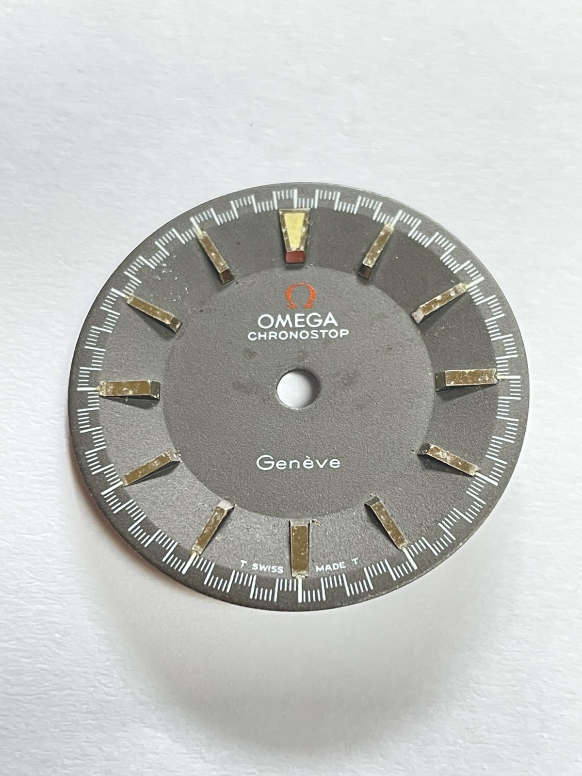 Used Omega Chronostop Dial 145.0010 145.009 28.5mm Diameter