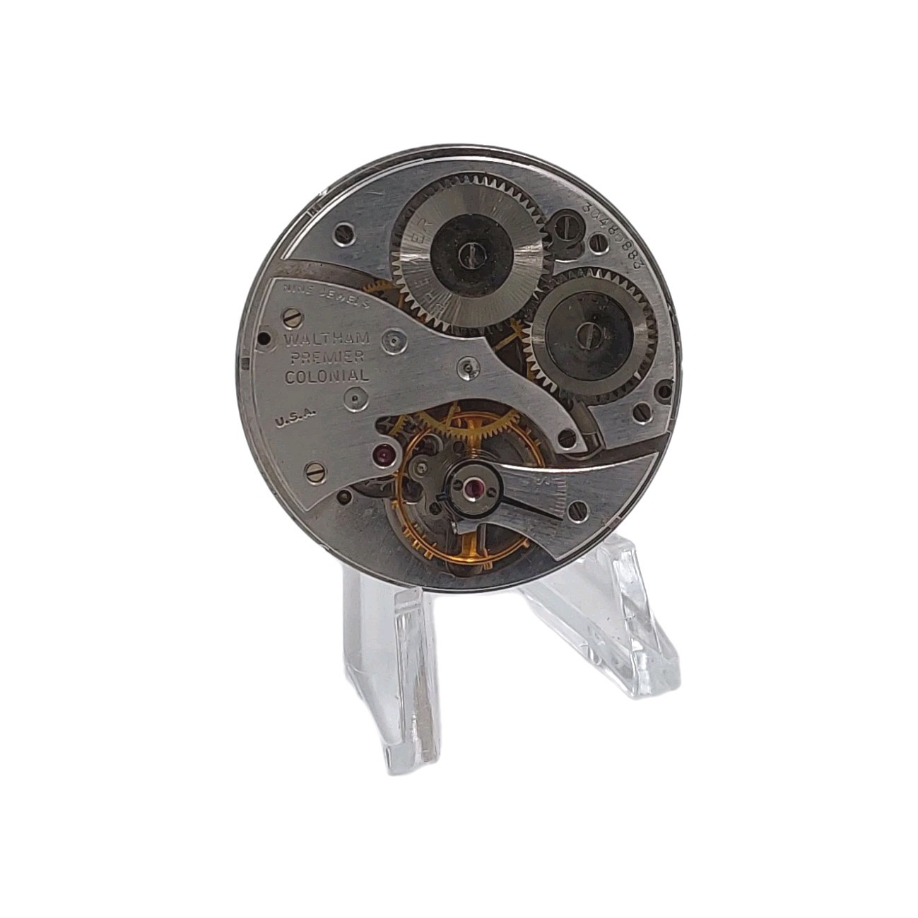 Waltham Premier No 209 12s Movement Sunk Metal Dial Pocket Watch Part Video 1936