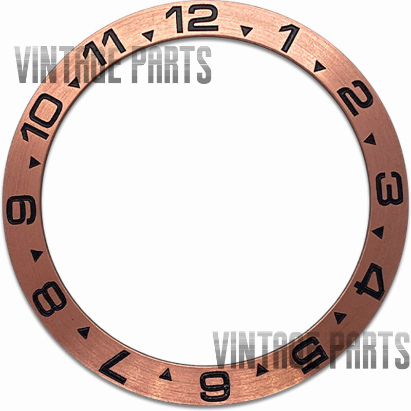 38*30.7mm circular brushed rose gold aluminium slope bezel fit for SKX007 SKX011