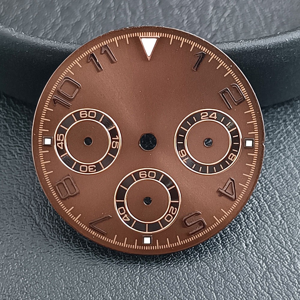 29mm Multi-Functional Watch Dial No Logo Green Luminous for Vk63 Movement parts