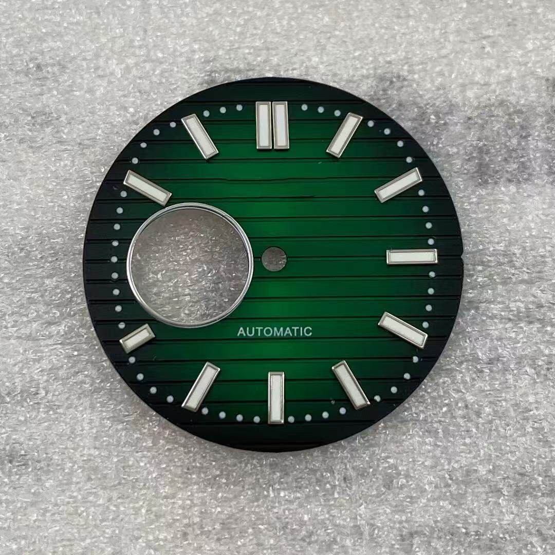 30.5mm Openwork Watch Dial Green Lume for Nh38 Nh70 Movement Watch Accessories