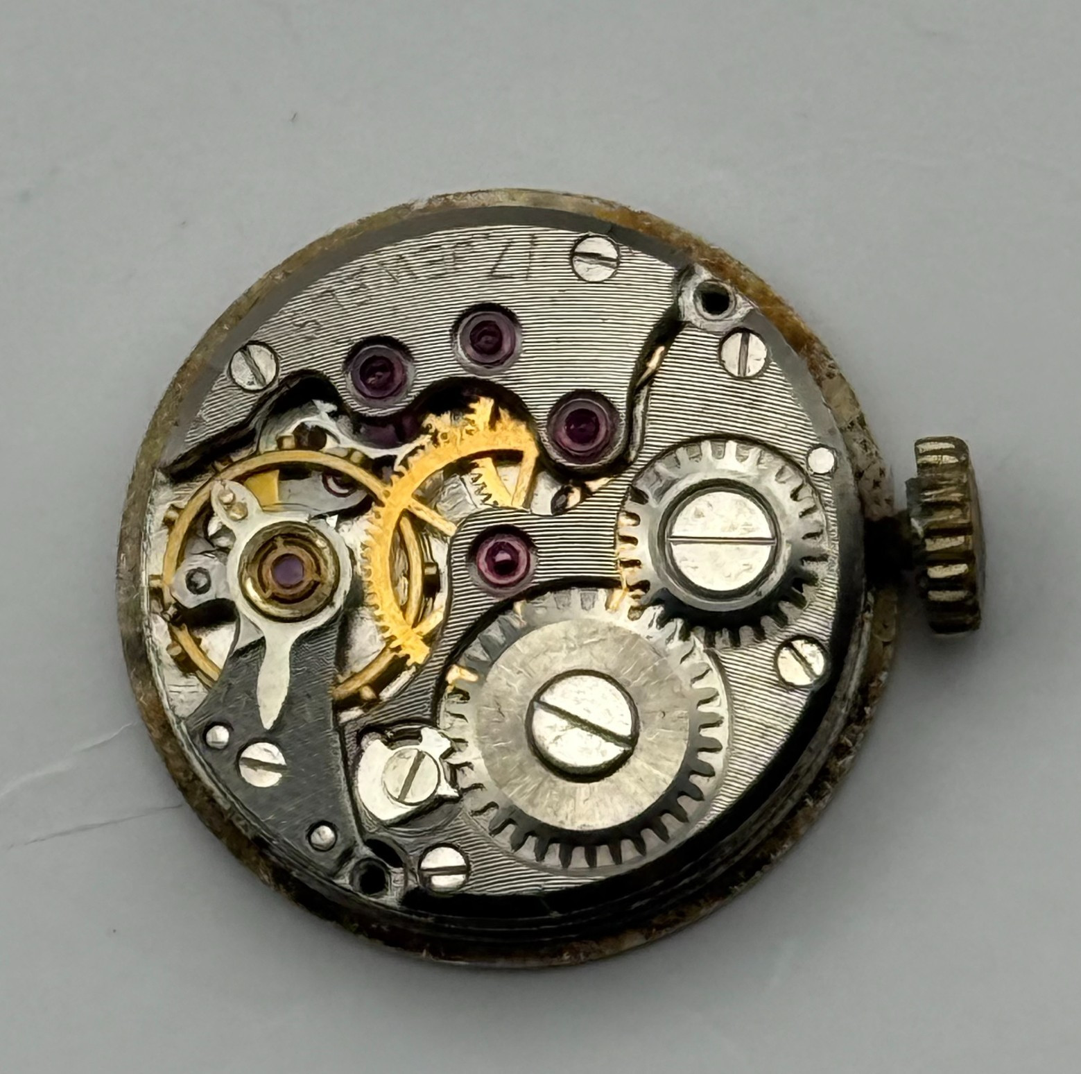 Chaika 1601A Watch Movement Running Sekonda Soviet 17J Manual Wind Parts 16.2mm