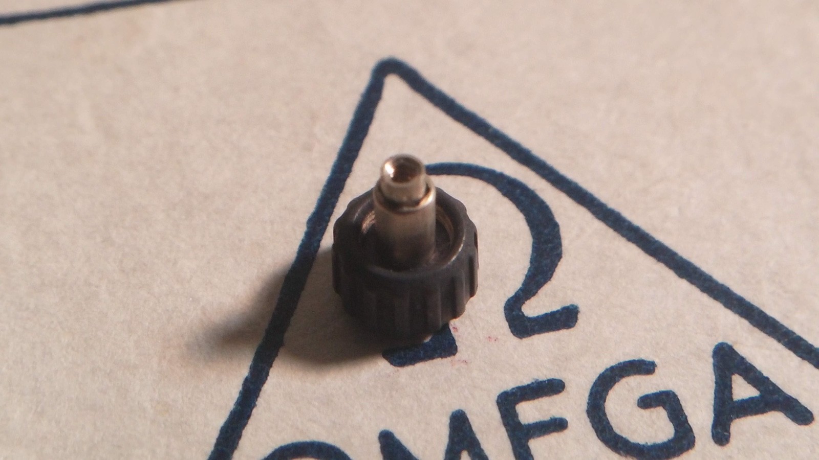 Omega Crown screw down BLACK 42093, 4.3mm NEW