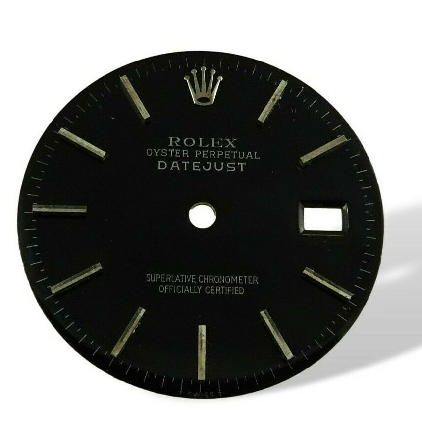 Rolex Men’s Datejust Oyster Perpetual Black Dial Steel Marker 16013 16233 Part