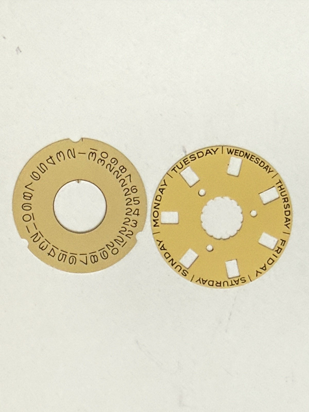 Genuine Rolex 3055 open 6 -9 Beige Day Date Disc English Model 18038 18048 18078
