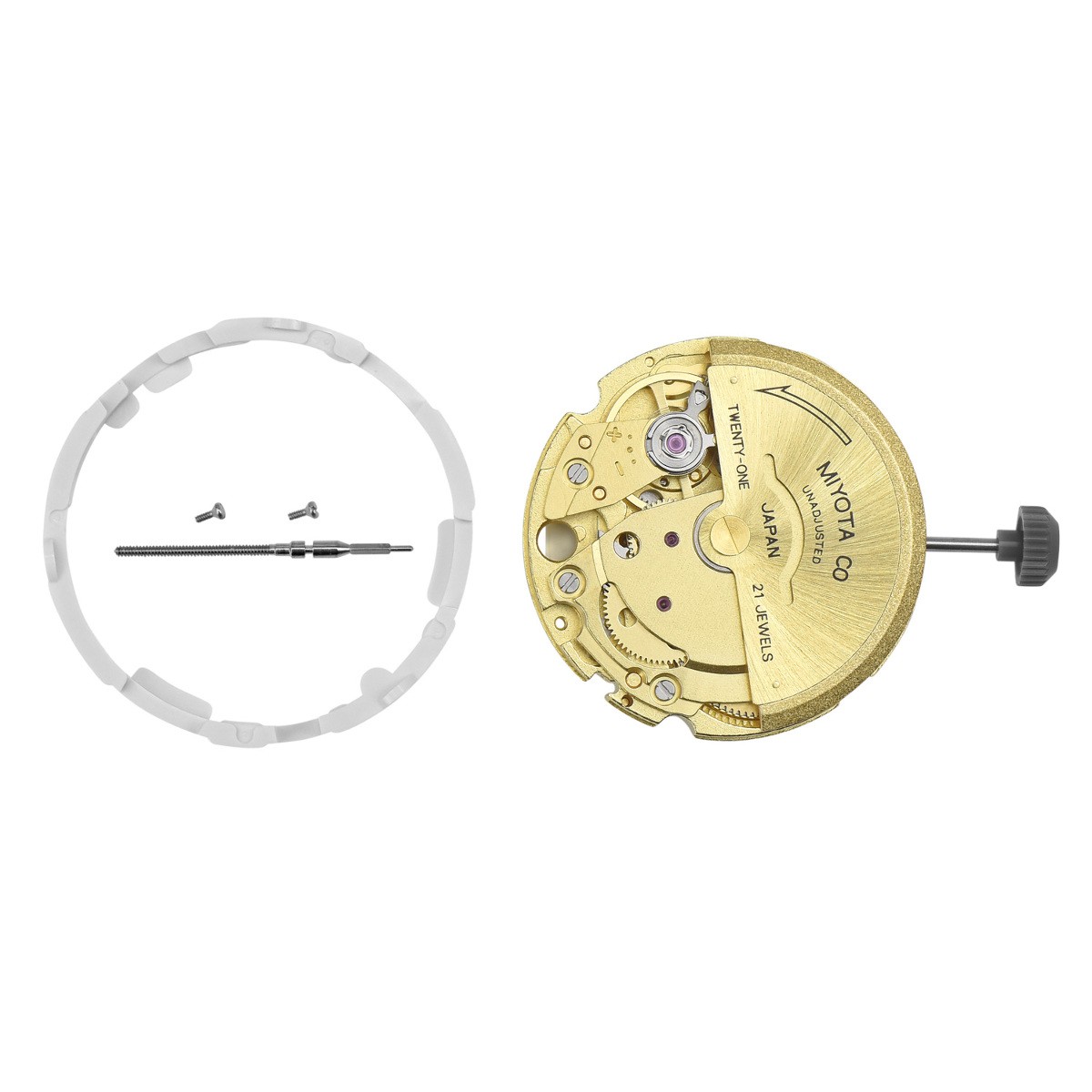 CITIZEN MIYOTA 8215 JAPAN AUTOMATIC MOVEMENT 21 JEWELS DATE @3 GOLD + EXTRA PART