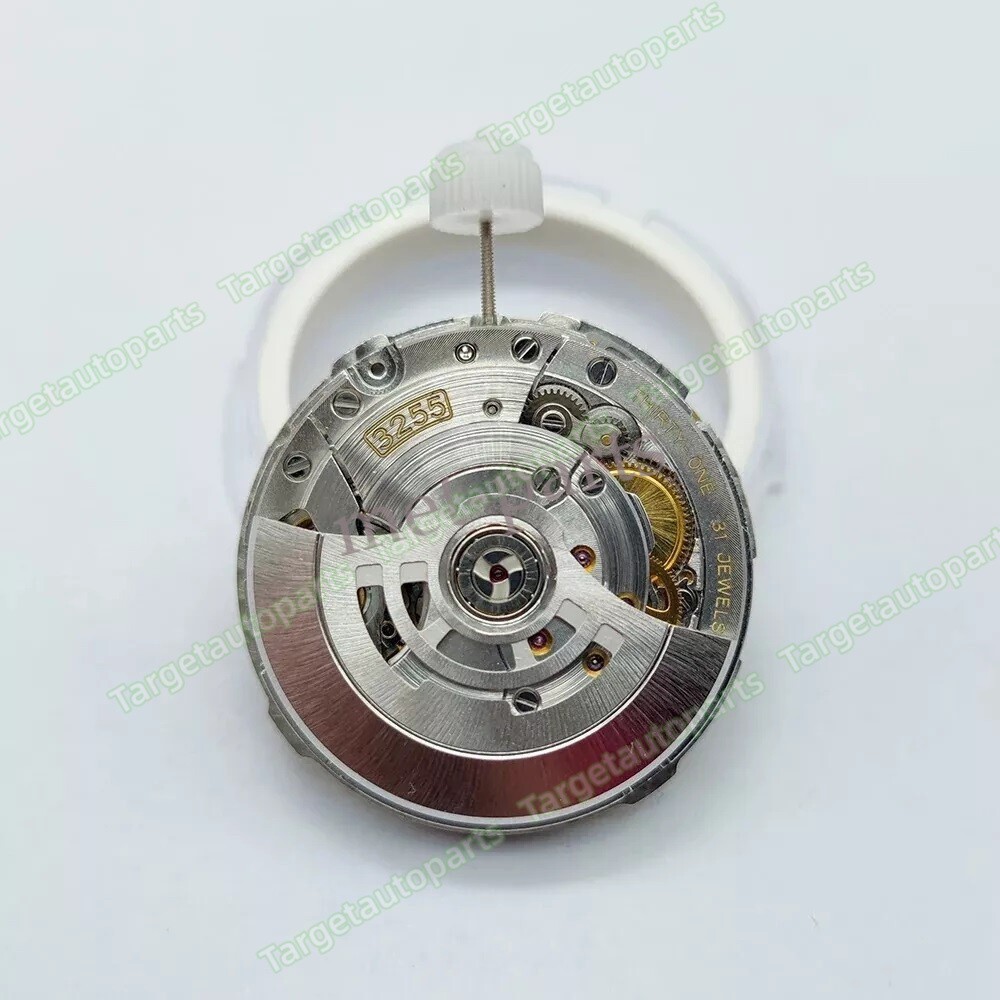 For 3255 Automatic Mechanical Movement Dual Calendar 31 JewelsBlue Balance Wheel