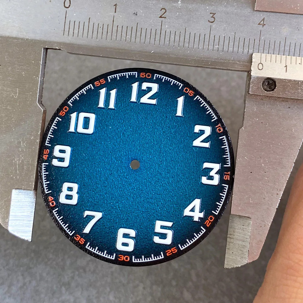 Tandorio 40.5mm Matte Watch Dial Replacement Parts Fit NH35 NH36 ETA2824 PT5000