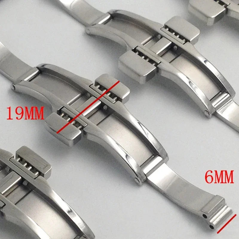 Butterfly Watch Buckle Stainless Steel Double Press Clasps For Tissot T1853