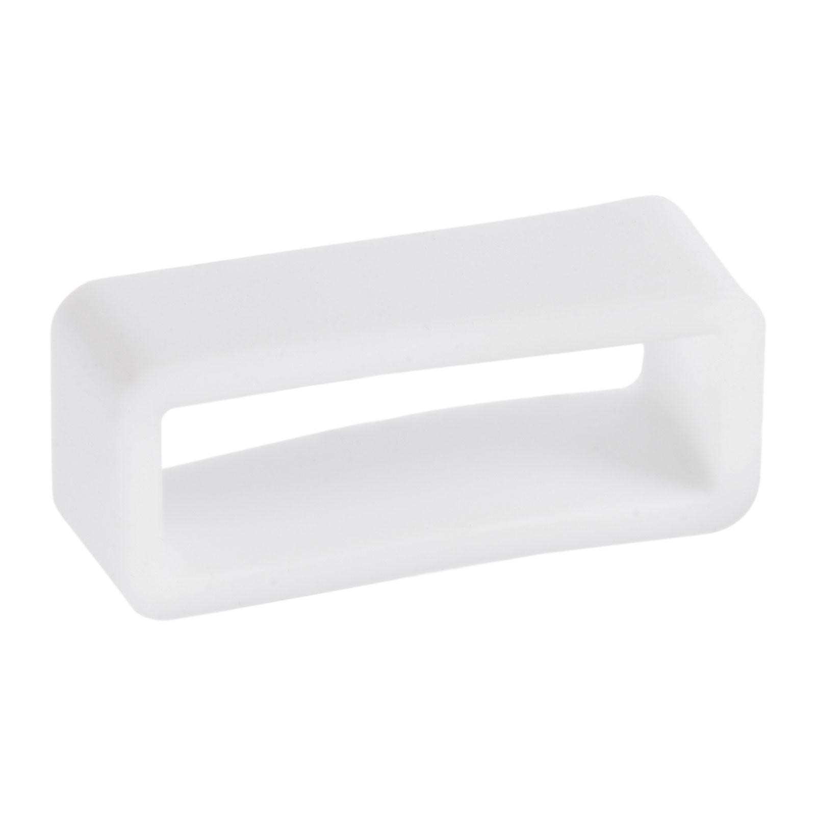 Watch Band Strap Loops Silicone for 20mm Width Watch Band, White 4 Pcs