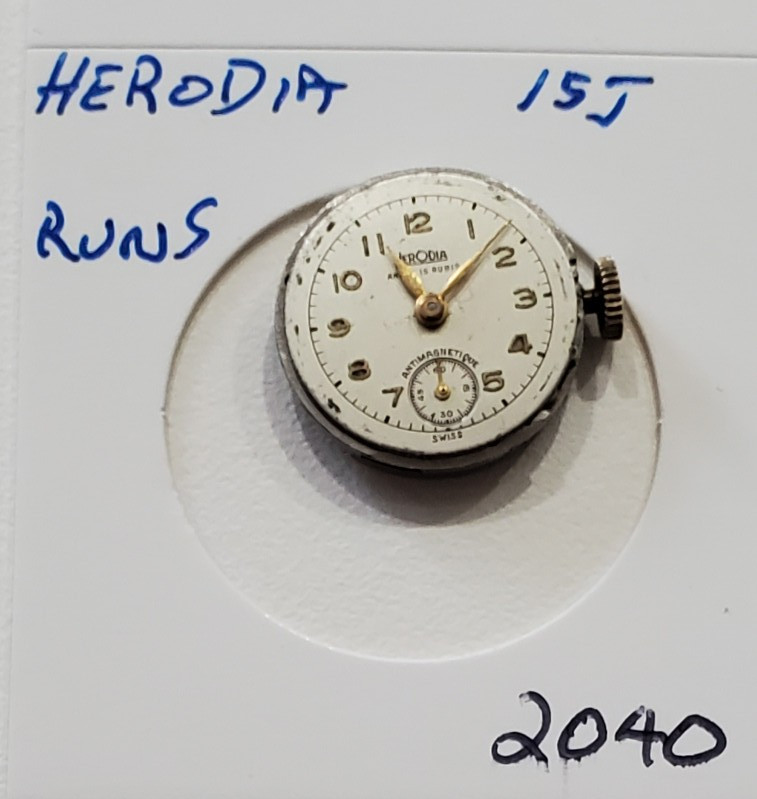 WOMENS HERODIA 15j WRIST WATCH MOVEMENT #2040