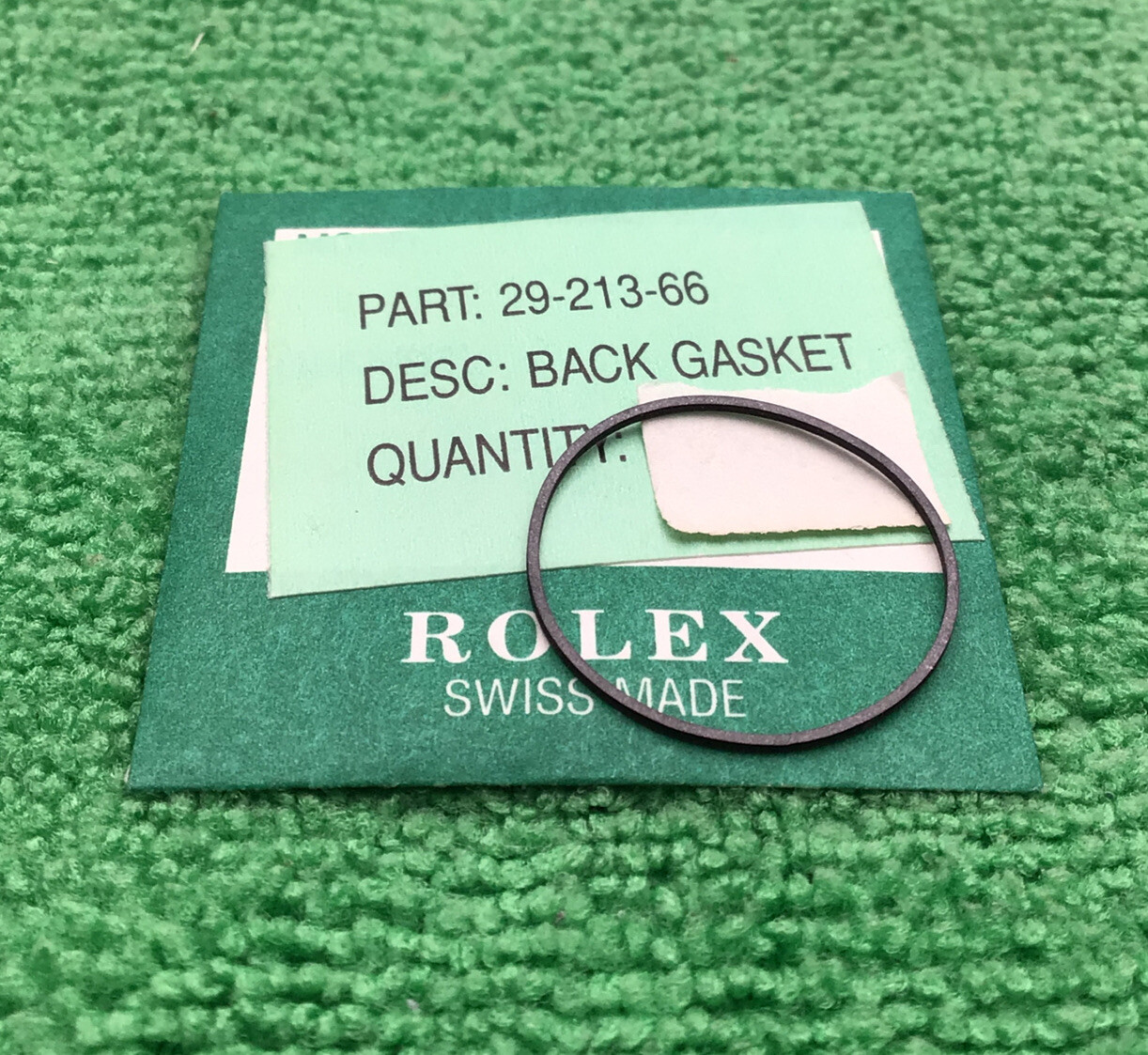 Rolex Back Gasket 29-213-66 (1) Genuine Case Back O Ring NOS