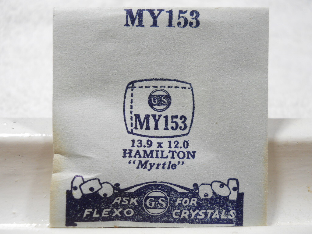 GS MY153 PMY153 Watch Crystal Fit Hamilton Myrtle – 13.9 x 12.0 mm – Replacement