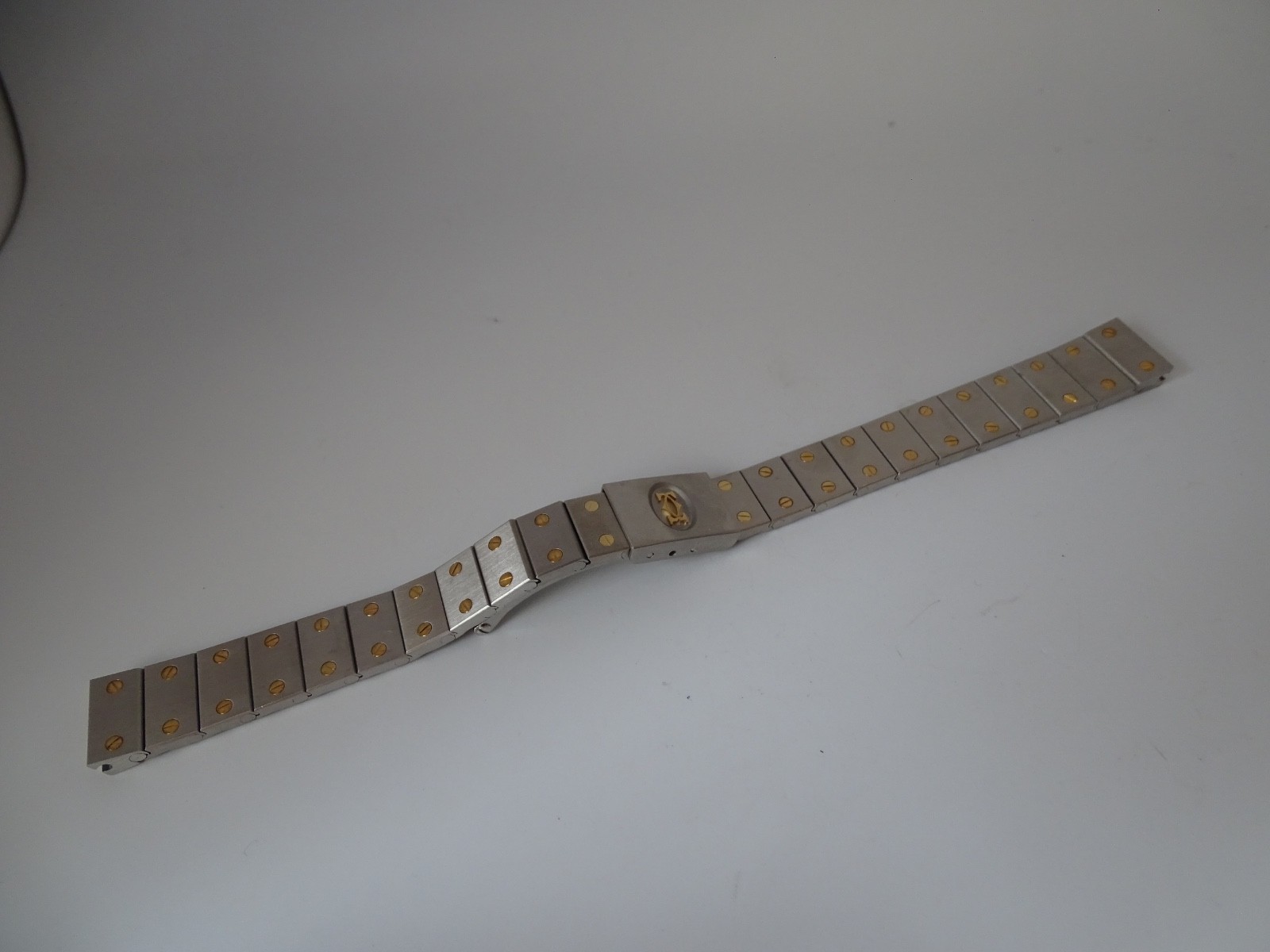 Cartier Santos Octagon Bracelet Ladies 18k Gold and S. Steel Original 12mm