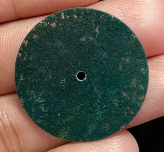 Moss Agate Watch Dial: Natural Green Gemstone (size 31.5mm, 17.25Ct) GMC-269
