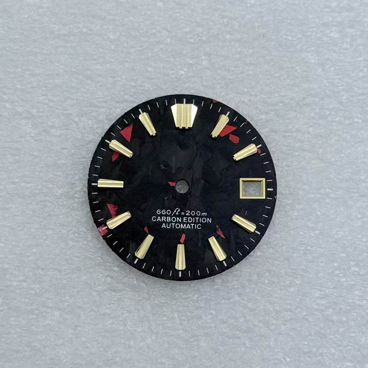 28.5mm Carbon fiber Watch Dial No Lume for Nh35 Nh36 Movement Watch Accessories
