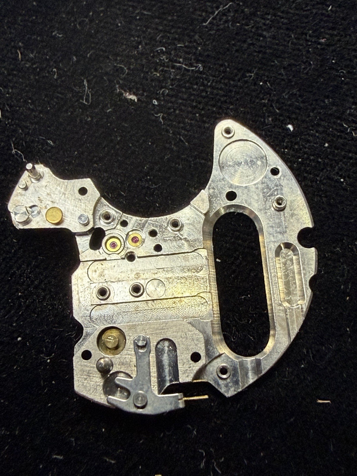 Eterna Sonic 1550 watch Main plate Main Bridge Parts Repair Signed Cal ESA 9162