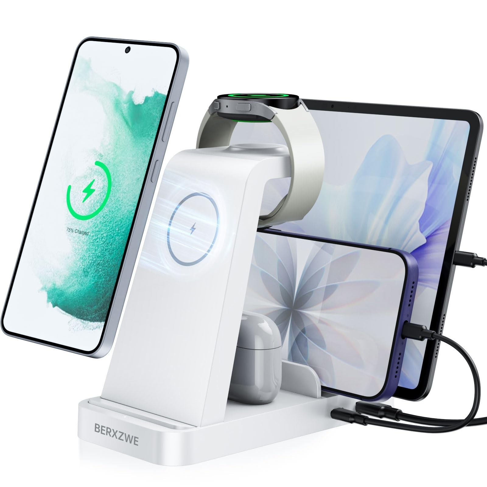 Samsung Charging Station, 5 in 1 Wireless Charger for Galaxy S25 S24 Ultra S2…