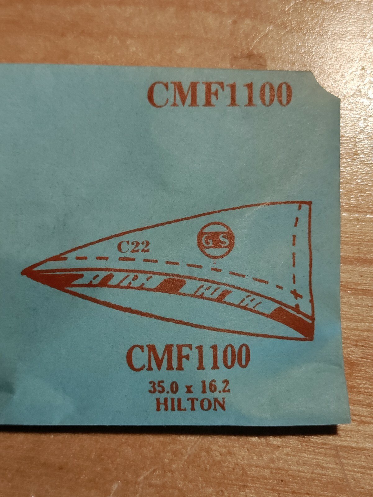 CMF1100 Watch Crystal. Arrow Head shape. Fits Hilton watch