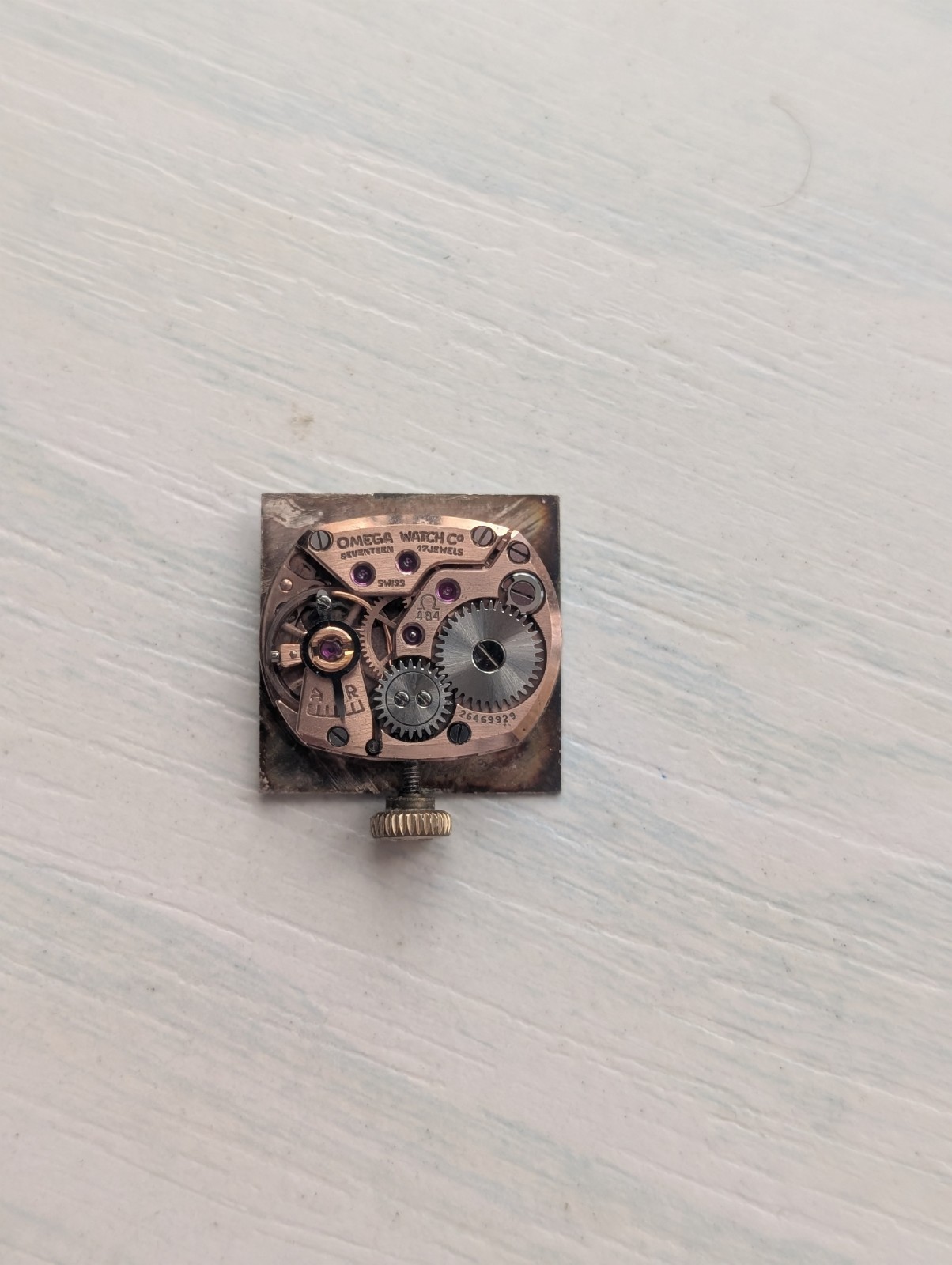 Vintage Omega 484 Mechanical Watch Movement (Runs)