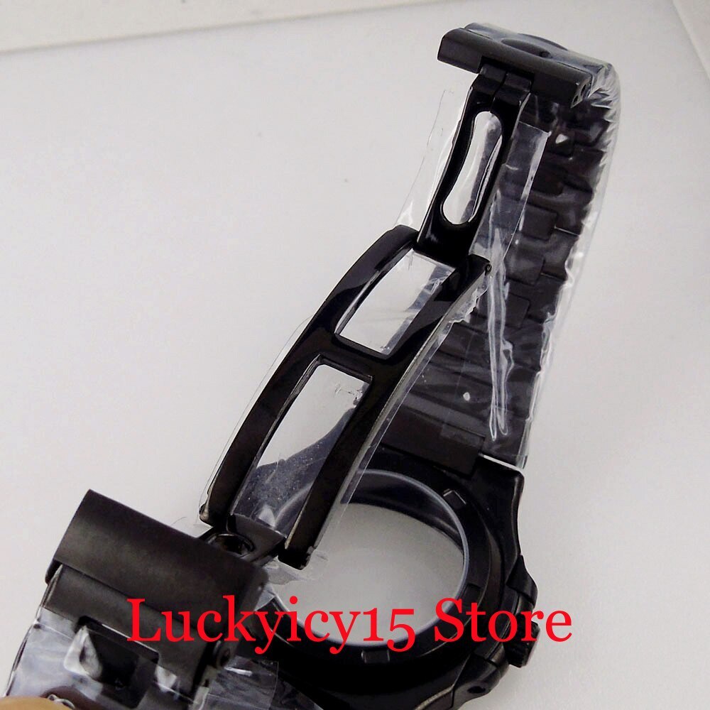40MM Fit NH35A NH36A MIYOTA82-DG2813 ETA 2836 2824 Black PVD Square Watch Case