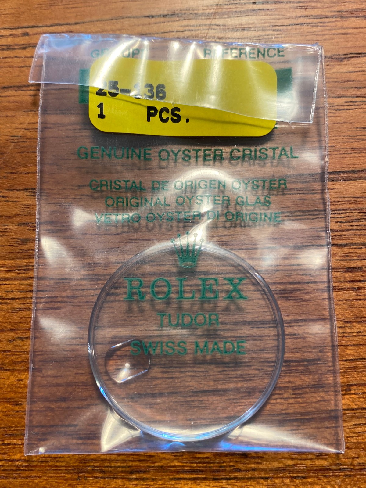 Rolex Tudor Original Factory Sealed 25-136 Prince Oysterdate Crystal OEM NOS