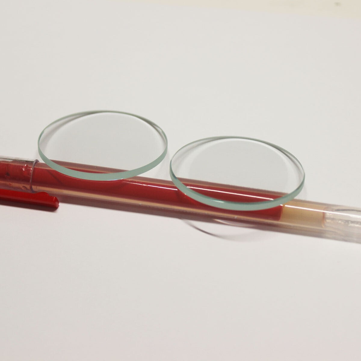 2Pcs 25mm to 40mm Flat Round Watch Glass Crystal 3.0mm Replacement Lens Mirrors