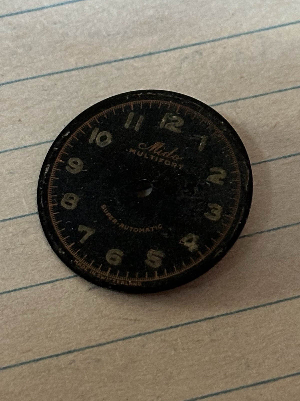 Vintage Midi Multifort Dial All Black 1.3cm