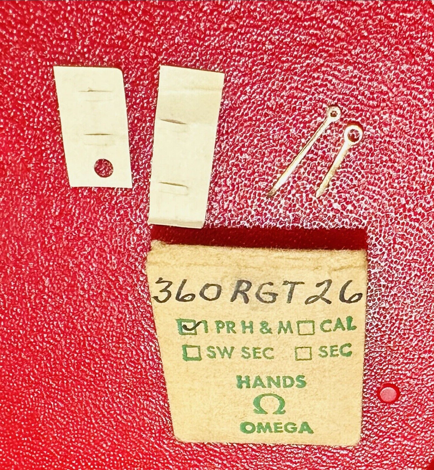 NOS Genuine Omega gold watch hands 360, 370, 410, 470, 490, 500, 590 caliber