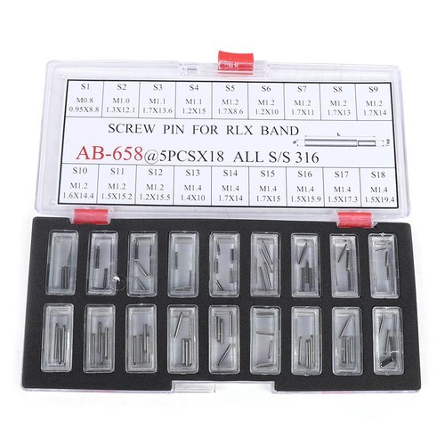 90-Screw Pin for Rolex Datejust Submariner Oyster Jubilee Band Link Assortment