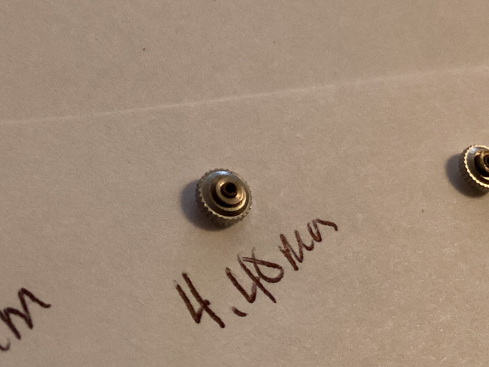 Wittnauer 3 white watch crowns 4.4mm to 4.6mm parts