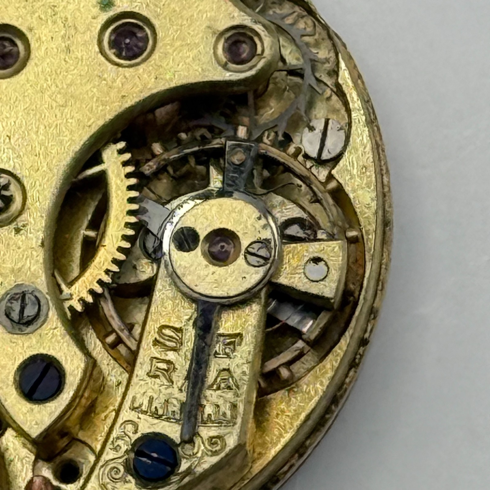Rolex Rebberg Watch Movement 15 Jewels Swiss Manual Wind Parts Repair 25.4mm