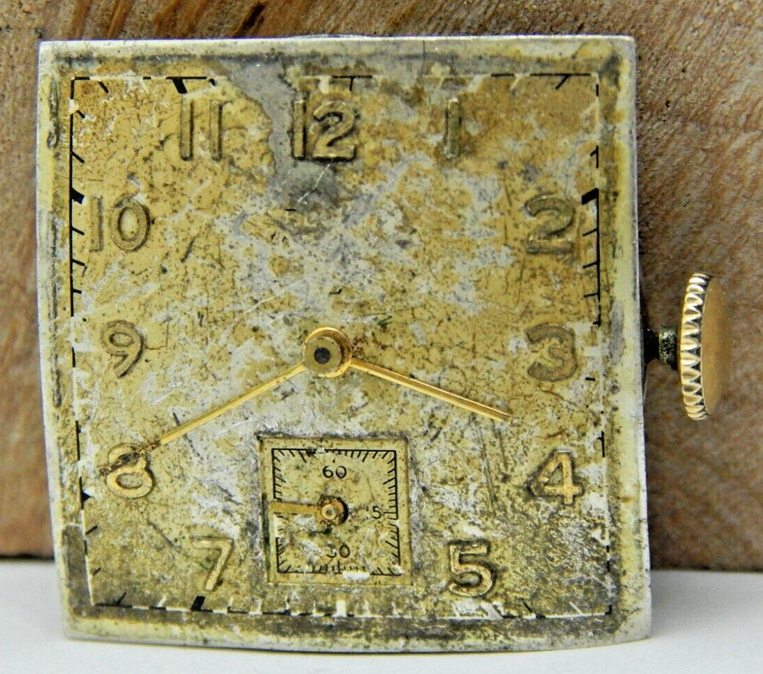 Vintage 1950 Elgin 555 8/0s 17 jewel 4 Adjustment men’s wrist watch movement