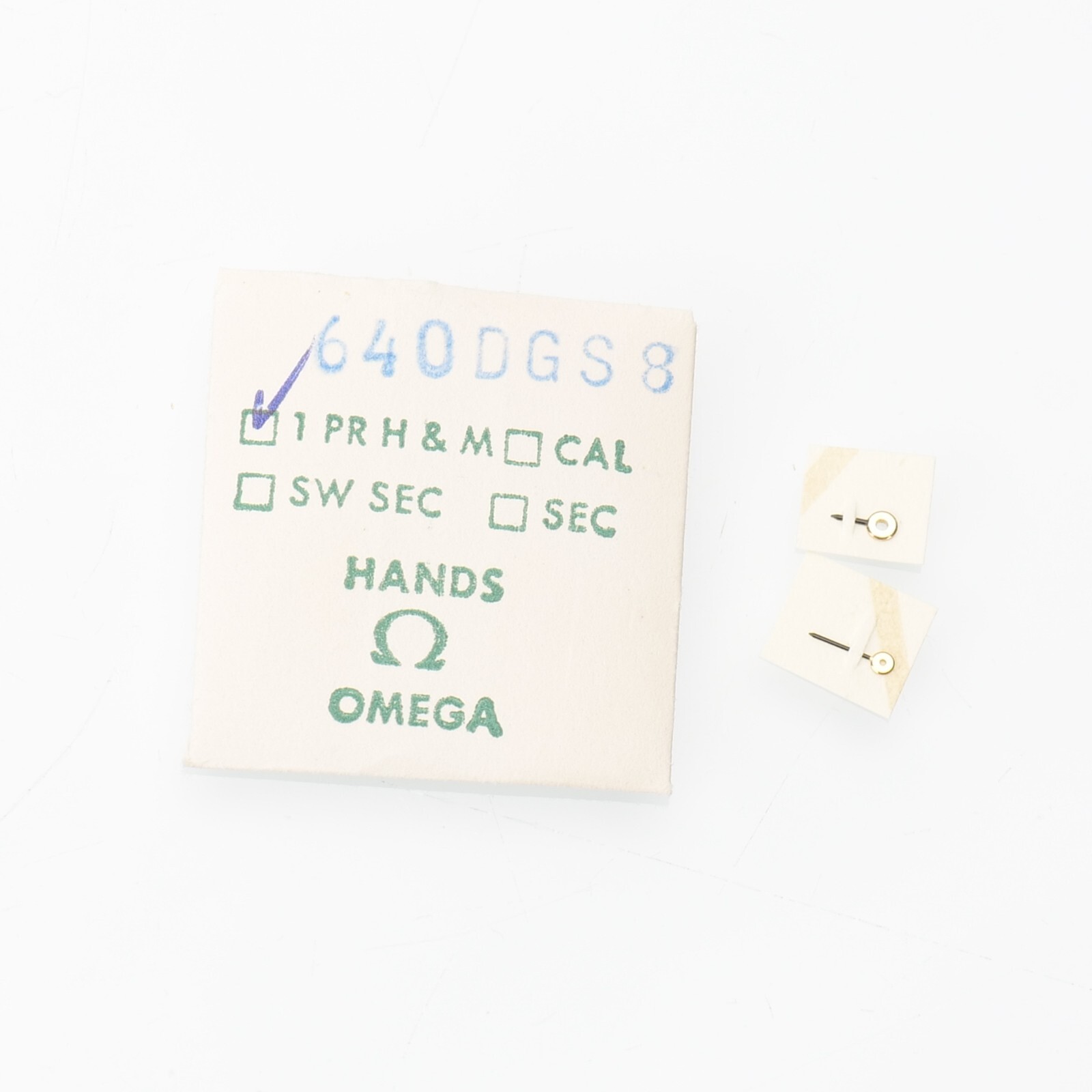 Vintage ORIGINAL OMEGA 640 Pair Hands DGS 8 for Cal 640 New Old Stock (C6D16)
