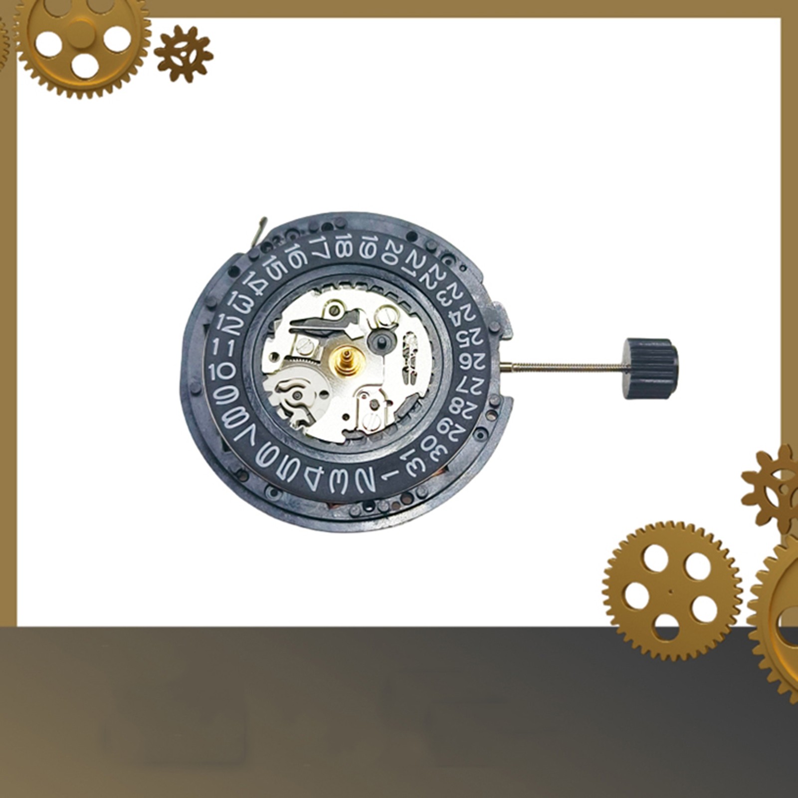 Artificial Kinetic Energy YT57 Watch Movement 3Hand Single Calendar with battery