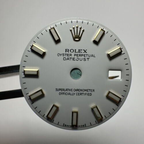 Rolex Lady Datejust White Big gold indexes modern watch dial