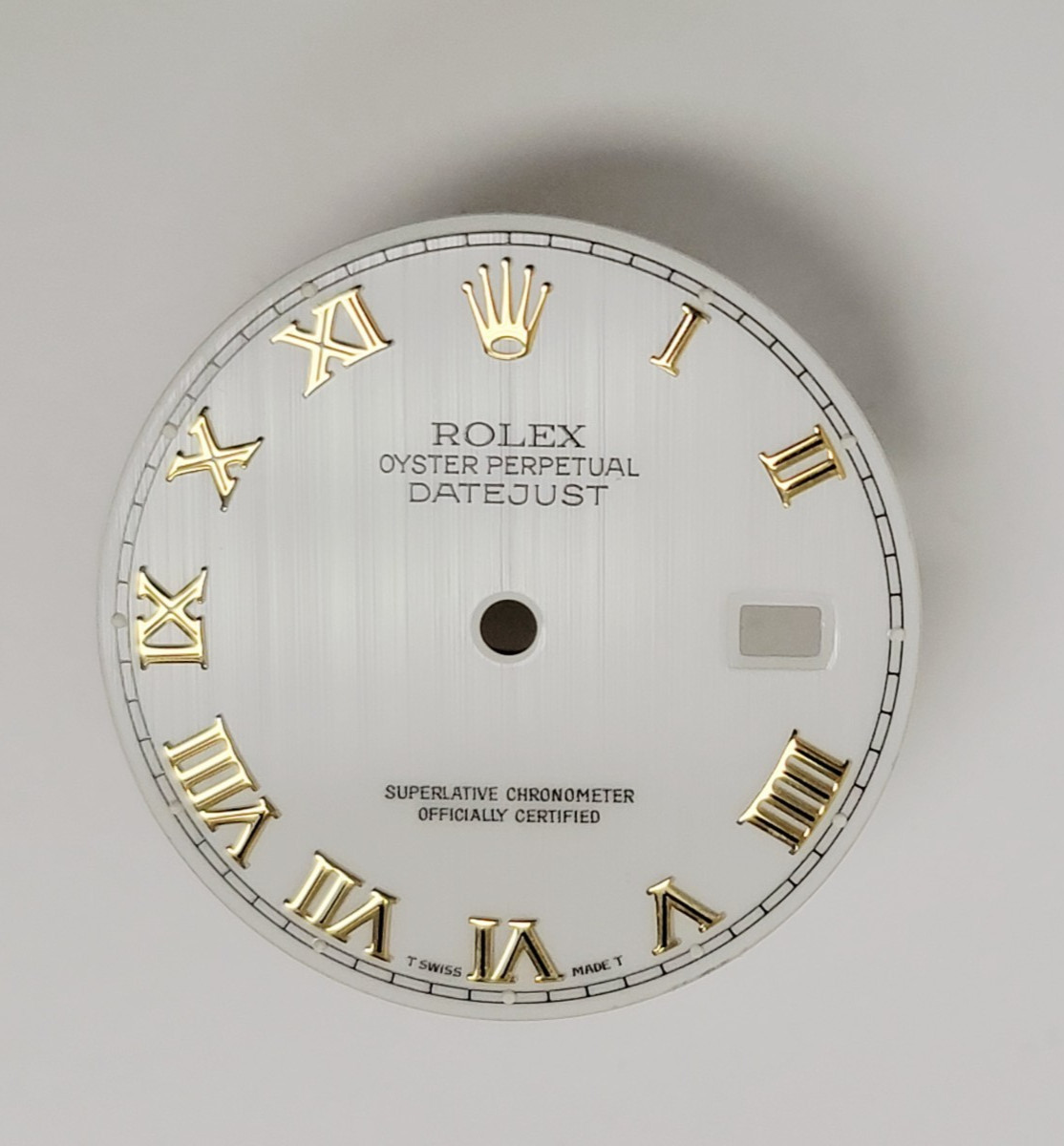 Genuine Rolex Dial DateJust 36mm White Porcelain Style Roman Y 16013, 116233