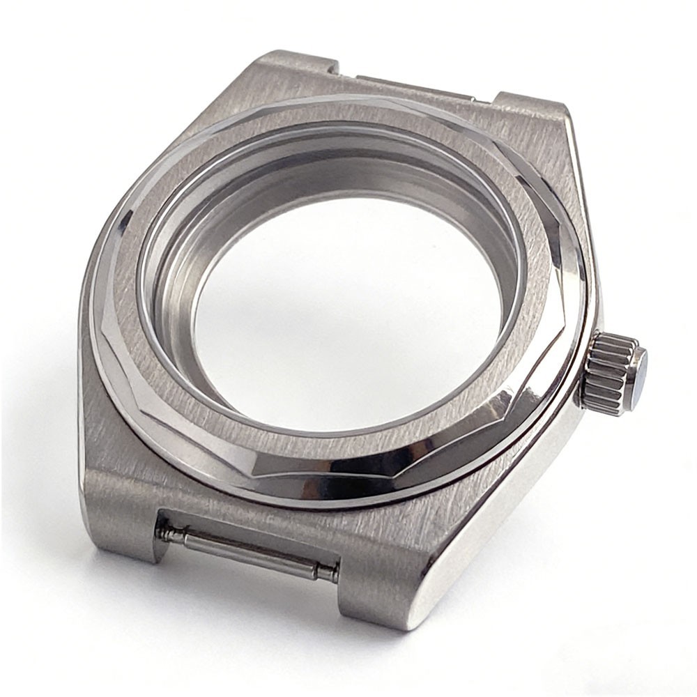40mm Watch Case Polygon Bezel Sapphire Fit NH35 PT5000 For Engineer Style Watch