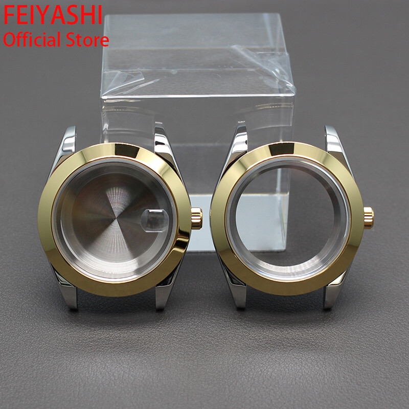36mm/39mm Burnishing Watch housing 316L Stainless Steel Exhibition back For NH35